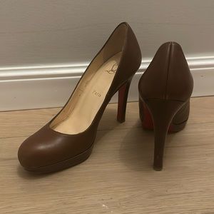 Carmel Louboutin heels